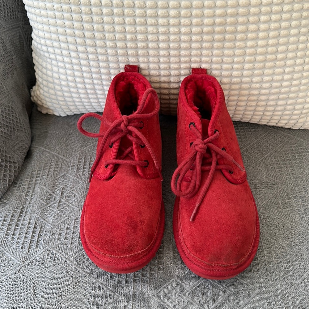 UGG Vibrant Red Ankle Booties